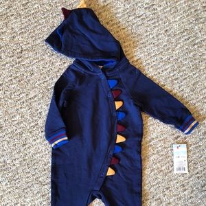 Cat & Jack Navy Blue Dino Coverall/Romper NWT